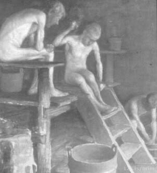 Finnskt sauna frá fyrri tíð.