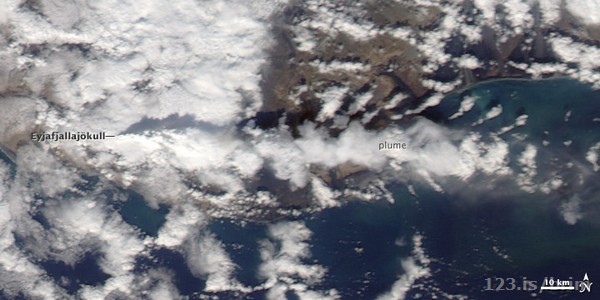 Loftmynd Nasa 14.apríl