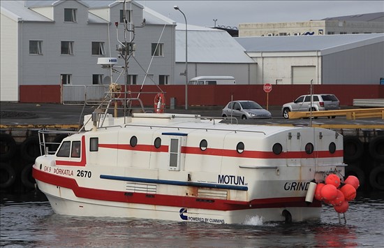 Offshore Commercial Longline Fishing Boat 6970 Þórkatla GK-9 From Grindavík Iceland.