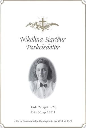 Nikólína Sigríður Þorkelsdóttir