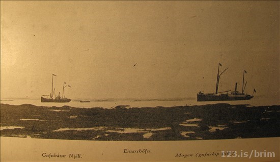 Gufubátar á Einarshöfn um aldamótin 1900